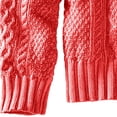 thumbnail image 5 of Zivyakyron Crew Neck Sweater for Men Fall Winter Casual Cable Knit Ribbed Casual Sweaters Pullover Slim Solid Red XL, 5 of 9