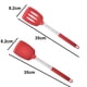 thumbnail image 2 of Juego de utensilios de cocina de 2 piezas, cabezales de silicona aptos para uso alimentario y mangos de acero inoxidable, color rojo, 2 of 5