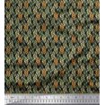 thumbnail image 1 of Soimoi Polyester Crepe Fabric Leaves Small Printed Craft Fabric by The Yard 52 Inch Wide, 1 of 3