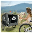 thumbnail image 3 of Dog Bike Trailer - Folding Pet Carrier for Bicycle, 20 Inch Wheels, Safety Flag, 3 of 9