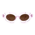 thumbnail image 1 of Womens Tropical Monstera Foliage Leaf Mod Cat Eye Sunglasses Pink Brown, 1 of 4