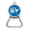 thumbnail image 1 of Skiing Winter Sport Blue Outline Pattern Metal Beer Bottle Cap Opener Duty Stainless Steel, 1 of 3