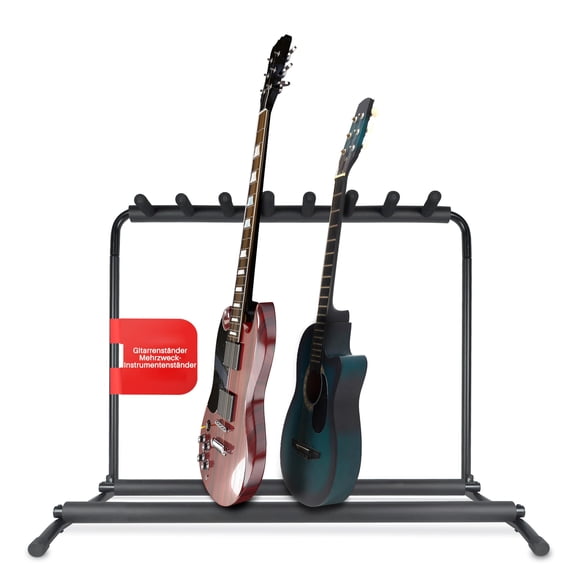 Soporte multiguitarra Pyle, expositor de 7 ranuras para guitarra eléctrica, AC