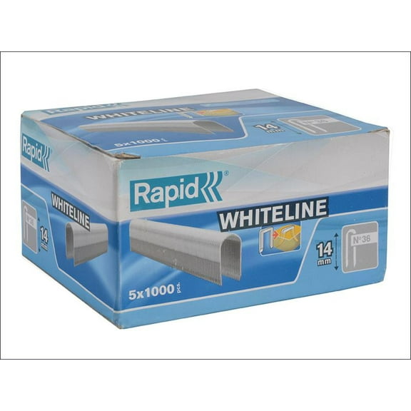 Rapid - 36/14 14mm DP x 5m White Staples (Box 1000 x 5)