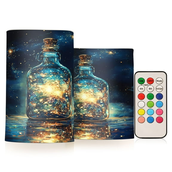 BZSMCE Flameless Candles LED Lights Starlight in Bottle Creativity Battery Candles