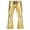 Gold, variant on iEFiEL Mens Adult Shiny Disco Pants with Bell Bottom Flared Long Pants Costume Gold Large
