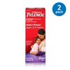 (2 pack) (2 Pack) Children's Tylenol Oral Suspension, Fever Reducer and Pain Reliever, Grape, 4 fl oz