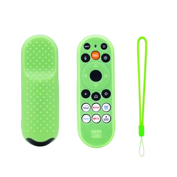 GJX Silicone Case for Xrt281 Remote [Anti-Slip] Protective Cover for Fhd Tv Remote Compatible with Xrt181 Smart Tv Remote Anti-Slip Universal Remote (Glow Green)