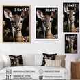 thumbnail image 4 of Designart "Antelope Photo Black Selfie I" Animals Floater Framed Canvas Print, 4 of 7