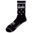 thumbnail image 2 of Perri's Elvis "The King" Crew Socks Black/White, 2 of 8