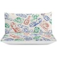 thumbnail image 3 of HAHDAXIA Food Pattern Bedding Solid Comforter Set for All Seasons,3 Pieces(1 Comforter+2 Pillowcases),Soft Microfiber Bedding Set Queen(90"x90"), 3 of 7