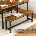 thumbnail image 4 of AWQM Dining Table Chair Bench 2-Piece Set, Bench , 39-Inch, Stackable, for Dining Room Kitchen Conference Room, Brown, 4 of 8