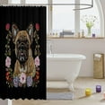 thumbnail image 3 of French Bulldog Shower Curtain for Kids Child,Puppy Bath Curtain Colorful Flowers Waterproof Shower Curtain 72" Wx84 L Rose Peonies Embroidery Bathroom Accessories,Pup Dog Lover Home Decor, 3 of 6