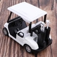 thumbnail image 4 of 1:20 Scale Mini Alloy Pull Back Golf Cart with Clubs Diecast Model Toy Collectibles Birthday Gift -White, 4 of 8