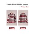 thumbnail image 6 of KISSMODA Women's Plaid Jacket Long Sleeve Coat Tops Casual Loose Streetwear Single Breasted Turn Down Collar Jacket Tops, 6 of 8
