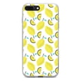 thumbnail image 1 of DistinctInk Clear Shockproof Hybrid Case for iPhone 7 PLUS / 8 PLUS (5.5" Screen) - TPU Bumper, Acrylic Back, Tempered Glass Screen Protector - Summer Graphics - Lemon Pattern - Lemonade, 1 of 5