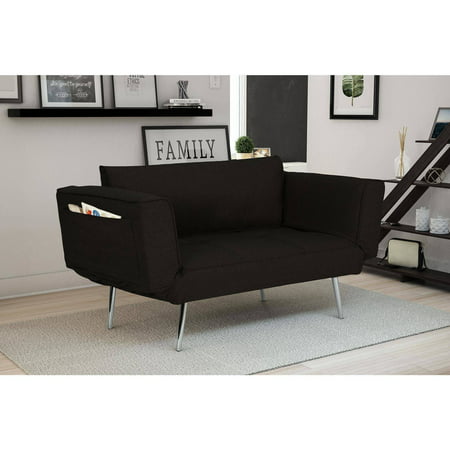 DHP Euro Loveseat Convertible Futon Couch, Contemporary Sleeper, Multiple