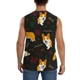 thumbnail image 4 of Bixox Men's Royal Corgi Printed Shirt Sleeveless Fitness Tank Top-X-Large, 4 of 7