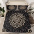 thumbnail image 2 of Manfei Teens Boho Mandala 4 Pieces Queen Sheet Sets,Hippie Floral Ultra Soft Flat Sheet,Exotic Style Queen Fitted Sheet,Ultra Soft Home Decor, 2 of 7