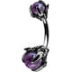 thumbnail image 1 of Anillos de ombligo con garra, joyería para Piercing de ombligo de acero quirúrgico 14G, garras de dragón que sostienen anillo de ombligo de piedra Natural JM, 1 of 5