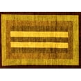 thumbnail image 1 of Ahgly Company Indoor Rectangle Abstract Yellow Modern Area Rugs, 6' x 9', 1 of 4