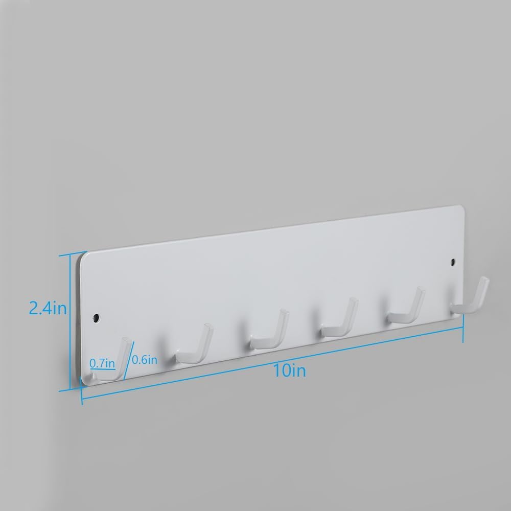 FEFEFW-Magnetic Key Holder for Metal Front Door Towel Hook Brush Organizer for Laundry Room on Dryer Washer Hat Hanger for Entryway for Festival Holiday Decorations (White Shiny)