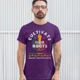 thumbnail image 3 of Tee Hunt Cultivate Our Roots T-shirt Inspire Educate Unite African American Men's Tee, Purple, Large, 3 of 5