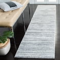 thumbnail image 3 of SAFAVIEH Cyrus Vinal Striped Shag Runner Rug, Gray/Ivory, 2'2" x 9', 3 of 12