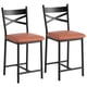 thumbnail image 1 of Taburetes de Bar Tapizados con Respaldo - Juego de 2 Sillas de Comedor Acolchadas para Cocina, Bar o Café, 1 of 18