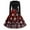 Deep Red, variant on Christmas Dresses for Women Women's Vintage Classic Dress Long Sleeve Christmas Print Round Neck Swing Dress for Christmas Party,Black,L