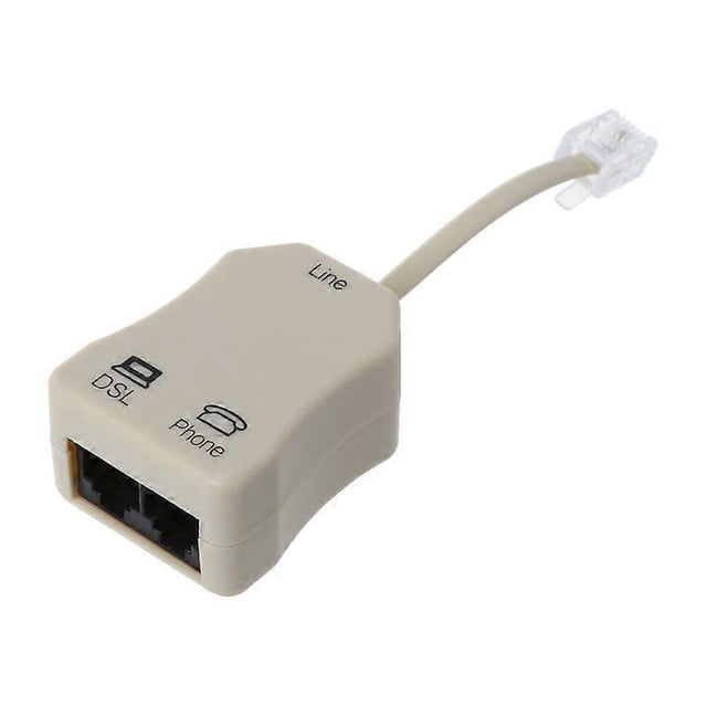 1PC ADSL Modem Rj11 Interfacce Telephone Phone Fax In-Line Splitter Filter for NetWork Portable Rj11 Adapter