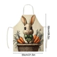 thumbnail image 3 of Easter-themed Aprons And Bunny Print Decorative Aprons And Festive Party Kitchen Cooking Aprons Festive Decorations, 3 of 6