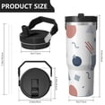 thumbnail image 4 of Modern 30oz Handheld Travel Tumbler with Handle – Double Wall Stainless Steel Insulated Cup, Flip Straw Lid, Leak-Proof & BPA-Free for Hot and Cold Drinks – Durable Coffee & Juice Mug Black, 4 of 7