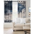 thumbnail image 2 of Navy Blue Grey Blackout Curtains for Bedroom/Living Room, Thermal Insulated Kitchen Curtains, Modern Abstract Art Farmhouse Grommet Darkening Window Treatment Drapes 42"x84"x2, 2 of 8