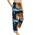 thumbnail image 2 of Sigee Ocean Scene with Noah's Ark Print Women's Soft Pajama Pants - Breathable and Comfortable Lounge Sleep Bottoms with Elastic Waistband and Pockets-, 2 of 9