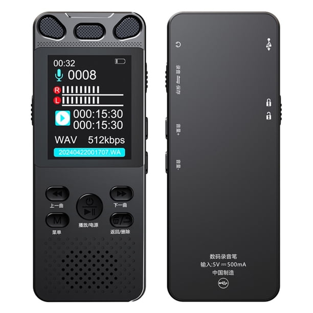 Grabación 8GB/16GB/32GB 120Hours Reproductor MP3 para Conferencias Reuniones Entrevistas
