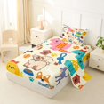thumbnail image 2 of Homewish Cartoon Pet Dog Twin Sheets,Funny Animal Bedding,Cream,3pcs,1 Fitted Sheet and 1 Pillowcase, 2 of 6