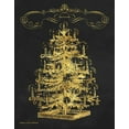 thumbnail image 2 of Babbitt, Gwendolyn 20x24 White Modern Wood Framed Museum Art Print Titled - Gold Tree I, 2 of 4