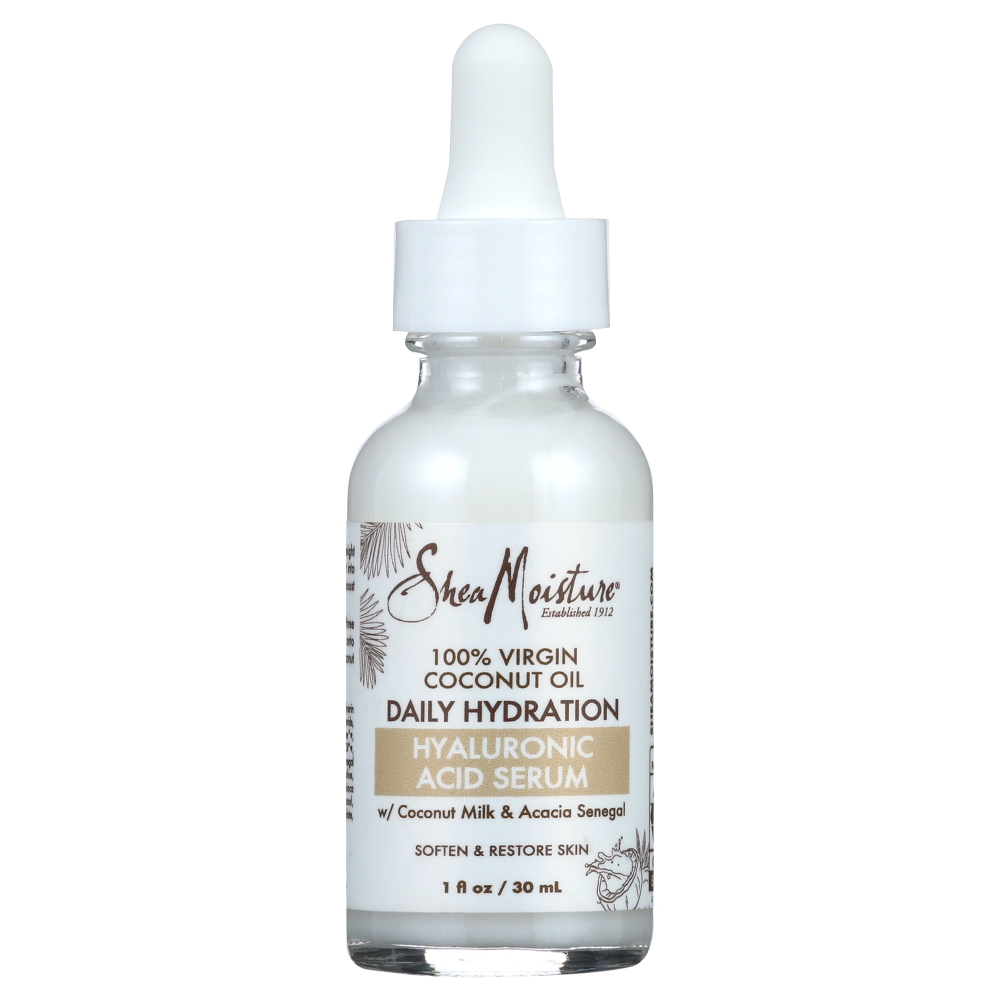 SheaMoisture Hyaluronic Acid Serum 100% Virgin Coconut Oil, 1 fl oz
