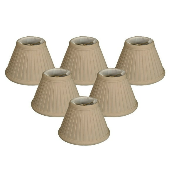 Royal Designs, Inc. Pleated Empire Chandelier Shade CS-112BG-6, Beige, 3 x 6 x 4.25, Pack of 6