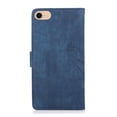 thumbnail image 5 of Nalacover Slim Wallet Case for iPhone 7/8/SE 2020/SE 2022, for Women Men, Embossed Pattern PU Leather Shockproof Magnetic Clasp Credit Card Slots Flip Kickstand Phone Case+Wrist Strap,Blue, 5 of 7