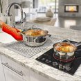 thumbnail image 5 of Roll-Up Dish Drying Rack [Large 20.5'' X 13"] Over The Sink Drying Mat,- Multipurpose Dish Drainer - Fruits and Vegetable Rinser - Durable Silicone Covered Stainless Steel (Warm Gray) Gray Gray, 5 of 5