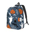 thumbnail image 1 of Vsdgher Halloween Print Canvas Backpack Travel Rucksack Unisex Knapsack 15.7/17.7Inch Laptop Backpack for Work,College-Medium, 1 of 5
