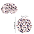 thumbnail image 3 of 4th of July Round Placemats Set of 4 14x14 Inch Patriotic America Memorial Day Independence Day Table Decorations Cloth Table Mats, 3 of 5