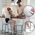 thumbnail image 3 of PUKAMI Counter Height Bar Stools Set of 2,Barstools with Back,Faux Leather Counter Stools for Kitchen Island,Modern Bar Chairs with Metal Legs (White, 30"), 3 of 7