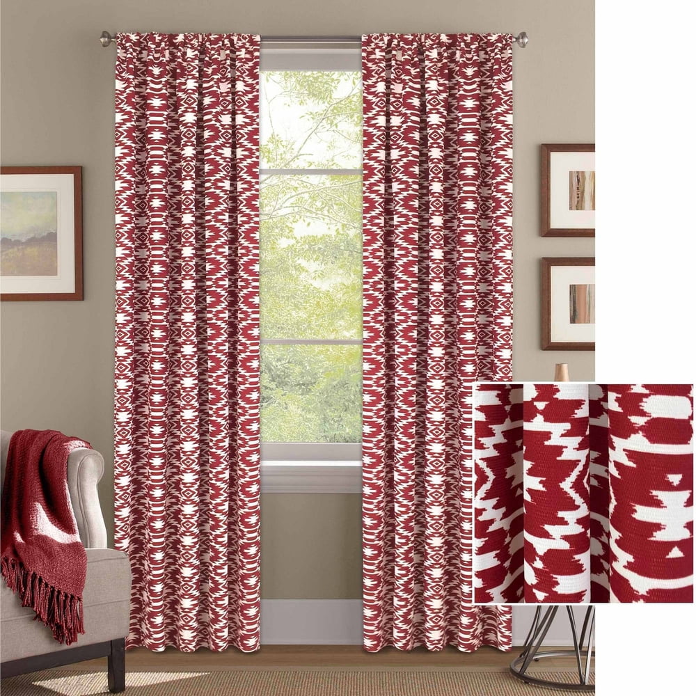 Better Homes and Gardens Red Southwest Curtain