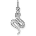thumbnail image 3 of 14k White Gold Solid Polished Snake Charm - 21mm, 3 of 6