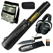 Garrett Pro Pointer Edge Metal Detector Digger, Camo Finds Pouch and Headphones