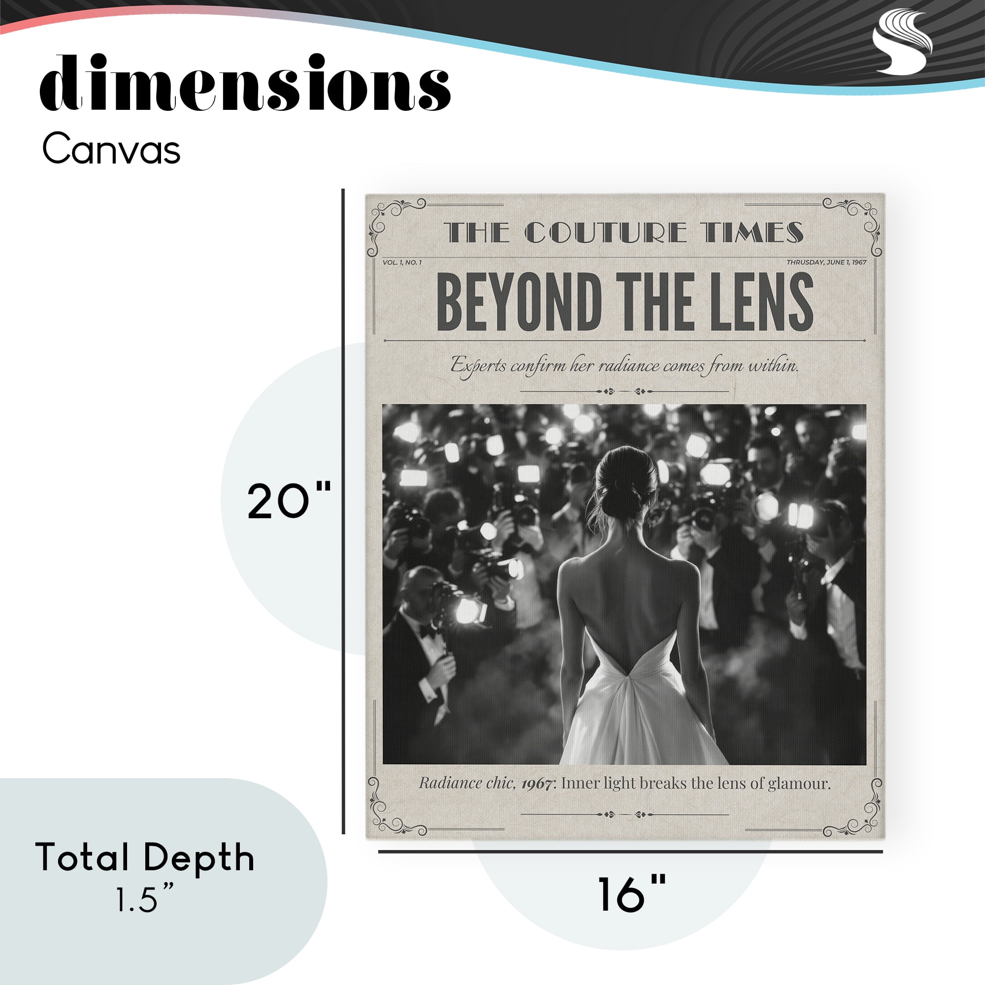 The Couture Times Magazine Canvas Wall Art, design by A Barefoot Stylist