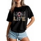 thumbnail image 2 of Women's T Shirts Short Sleeve Graphic Tees Mom Life Leopard Pattern Casual Crew Neck T-Shirt for Women/Teen Girls, 2 of 8